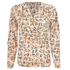 Cabi Marni Blouse Womens Paint Stroke Artsy Size Medium
